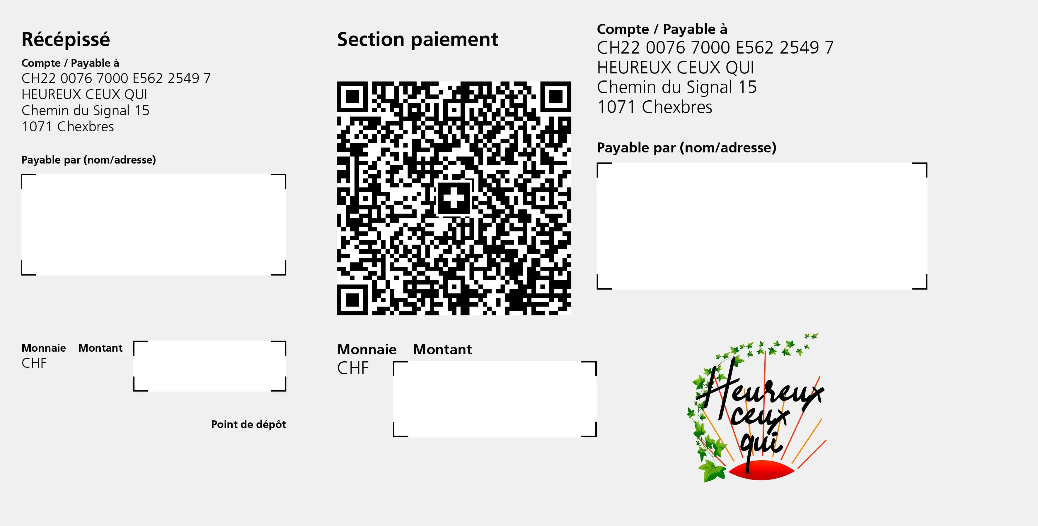 Récépissé de donation à télécharger